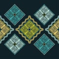 Ethnic boho seamless pattern. Patchwork texture. Weaving. Traditional ornament. Tribal pattern. Folk motif.